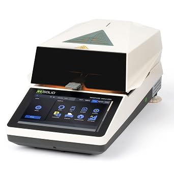 U.S. Solid Moisture Analyzer - 0.0001 g, 0.001% Readability Moisture Balance for Lab R&D Test Analysis, 7-inch Touch Screen, Electromagnetic Force Sensor and Automatic Door