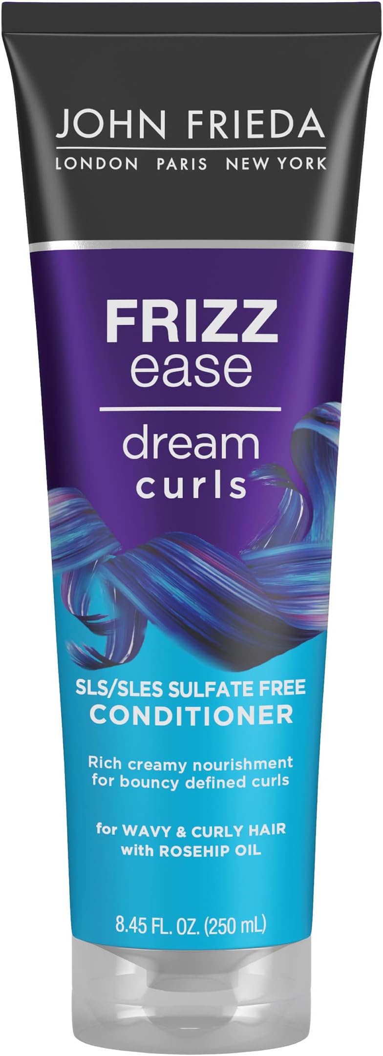John Frieda Anti Frizz, Frizz Ease Dream Curls Curly Hair Conditioner, SLS/SLES Sulfate-Free, for Natural Curly Hair, 8.45 Fl Oz