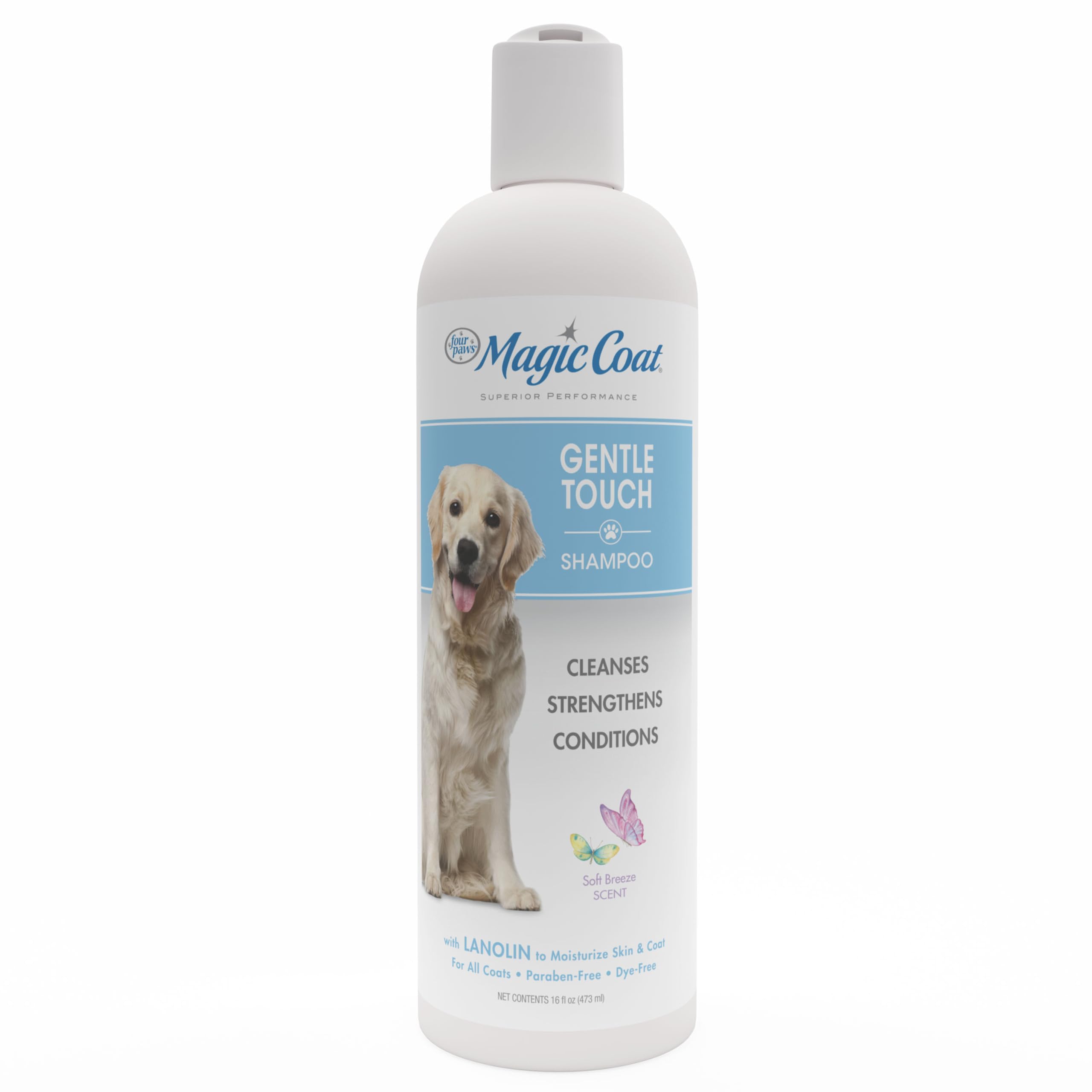 Four Paws Magic Coat Gentle Tearless Dog Shampoo, Soft Breeze Scent, 16 oz