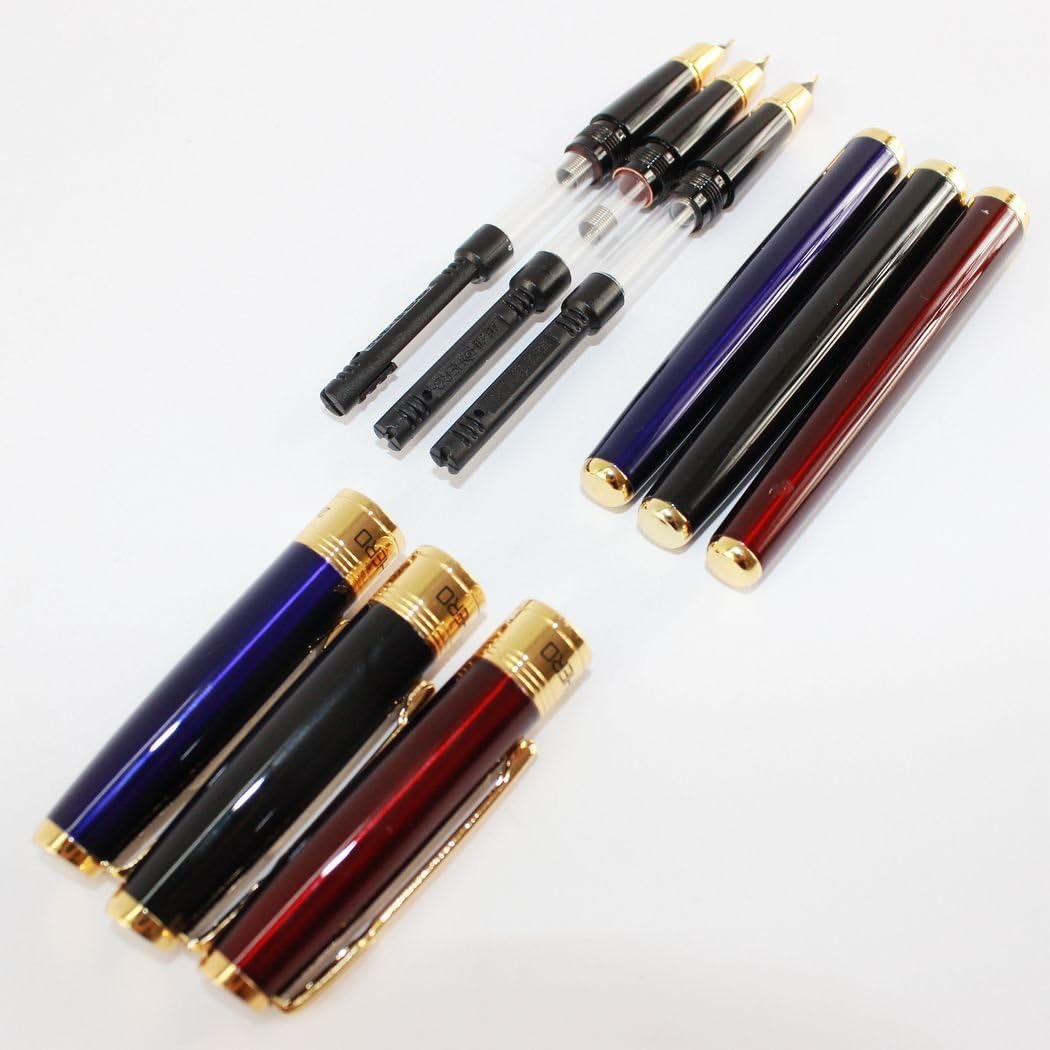 Gullor 10pcs Fine Nib Hero Fountain Pen with Golden Clip
