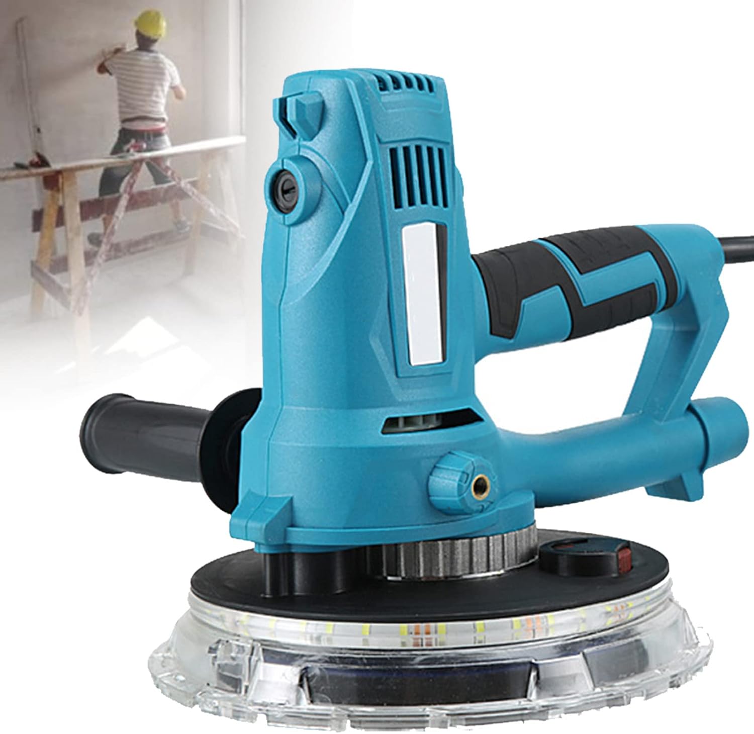 限定！ハンドヘルド乾式壁サンダー、乾式壁サンダー調整可能な速度1800w、電気壁サンダー乾式壁サンダー、5速速度制御、サンディング壁天井用