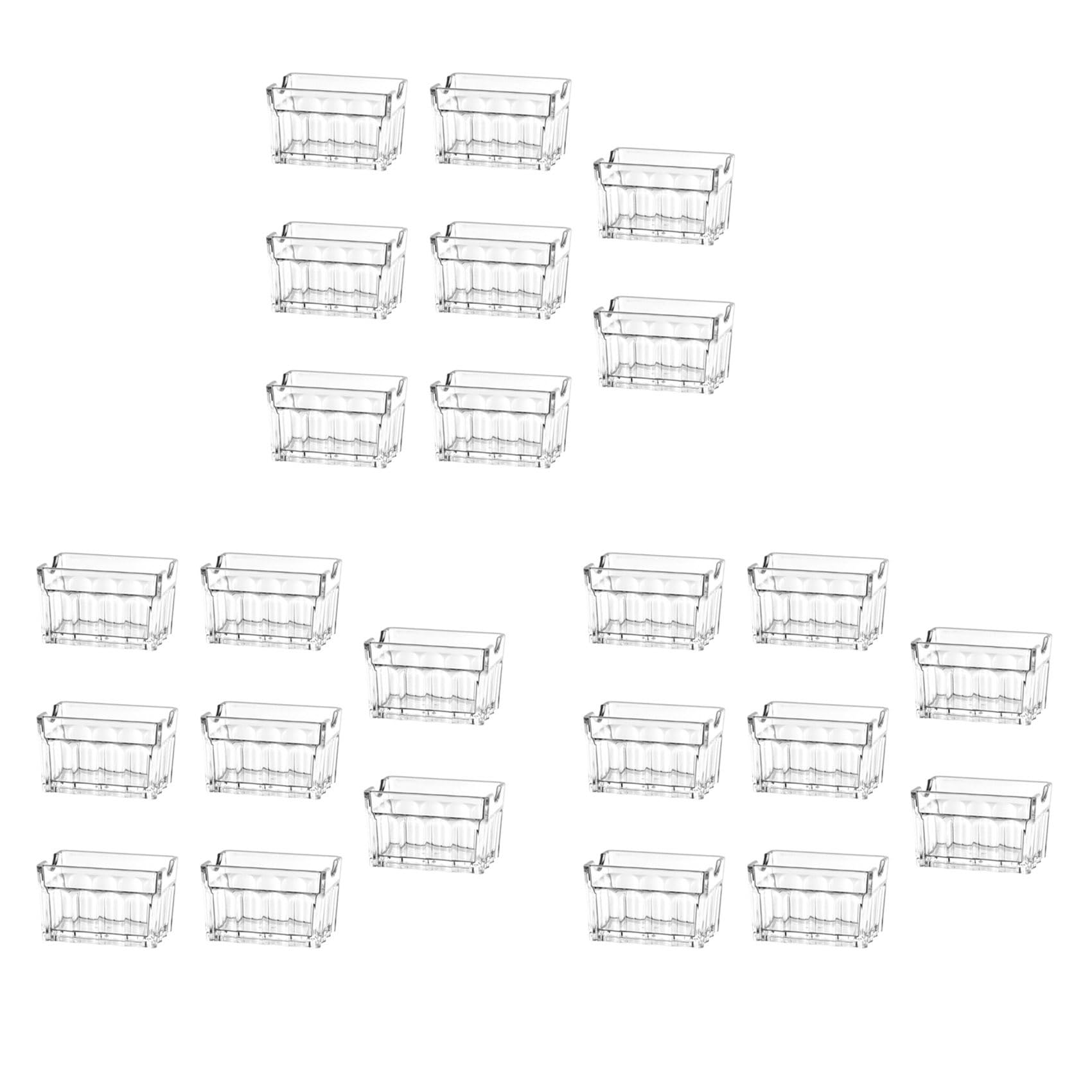 Hndhbfgrt 24Pcs Acrylic Sugar Packet Holder Sugar Bag Storage Container Dish Display Sachets Tissue Bowl