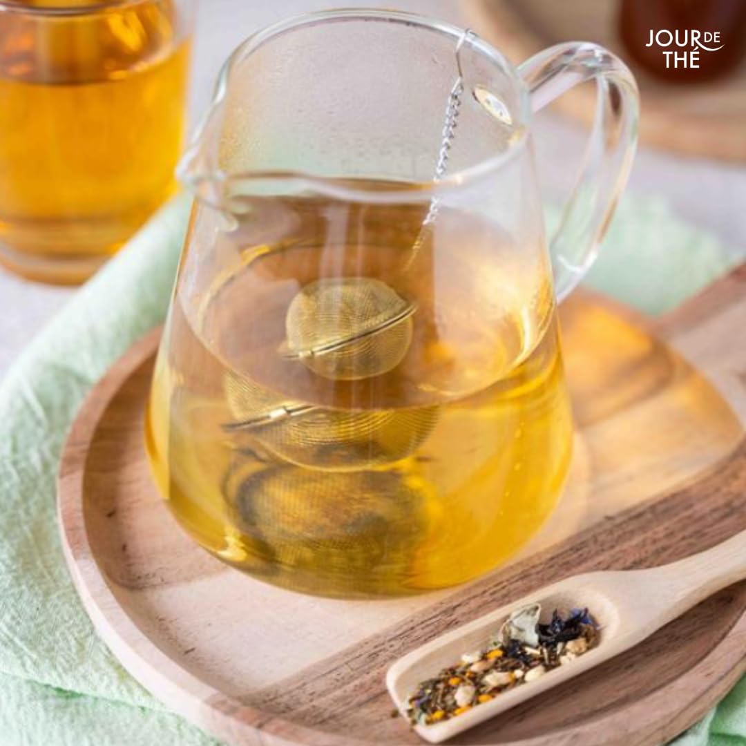 Infusor de bola de té | Bolas de té de acero inoxidable 4,5 cm | Reutilizable y fácil de limpiar | Ideal para teteras, tazas y tazas (2 pack)