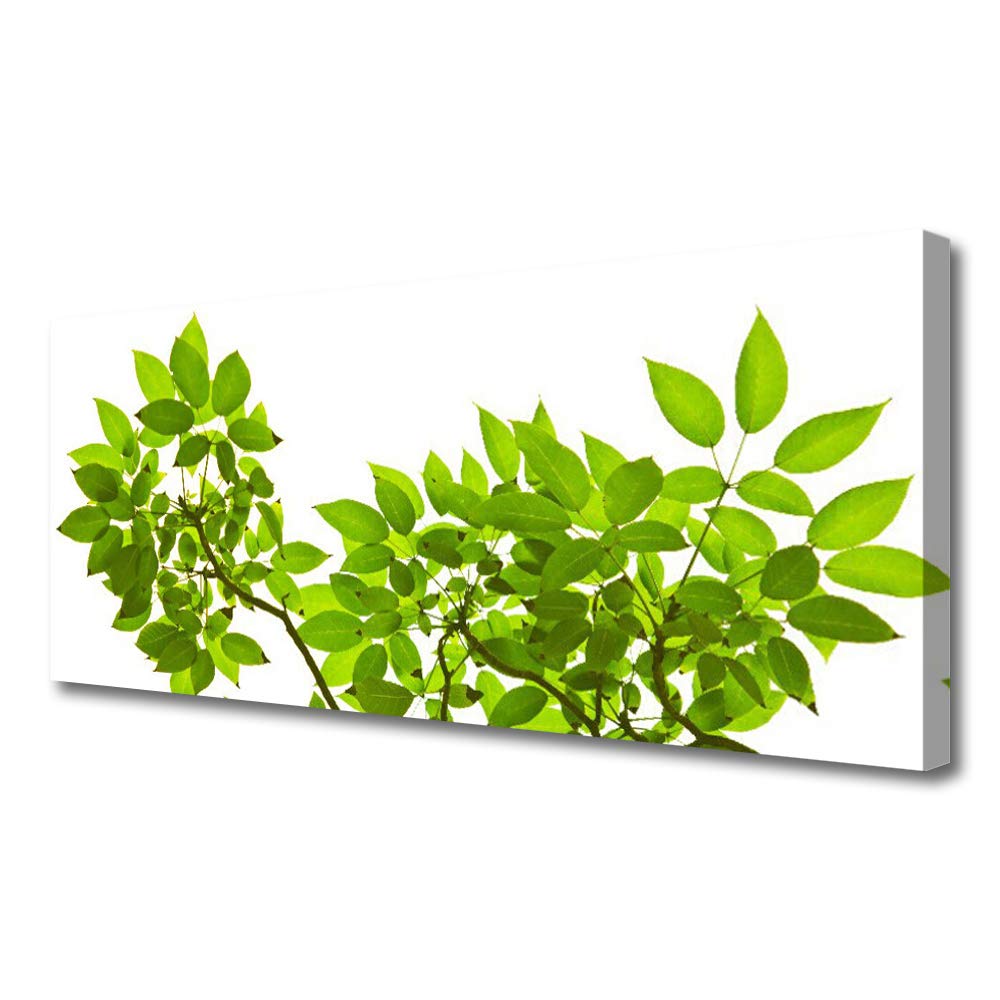 Tableau déco mural moderne design floral branches feuilles pour illuminer un salon sombre