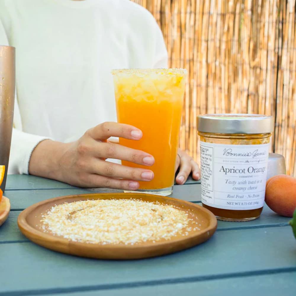 Bonnie's Jams Apricot Orange Jam, 17.5 oz, Made with Sweet, Rich Apricots and Ripe Valencia Oranges, Twice the Fruit-Half the Sugar, No Pectin Added (2-Pack)