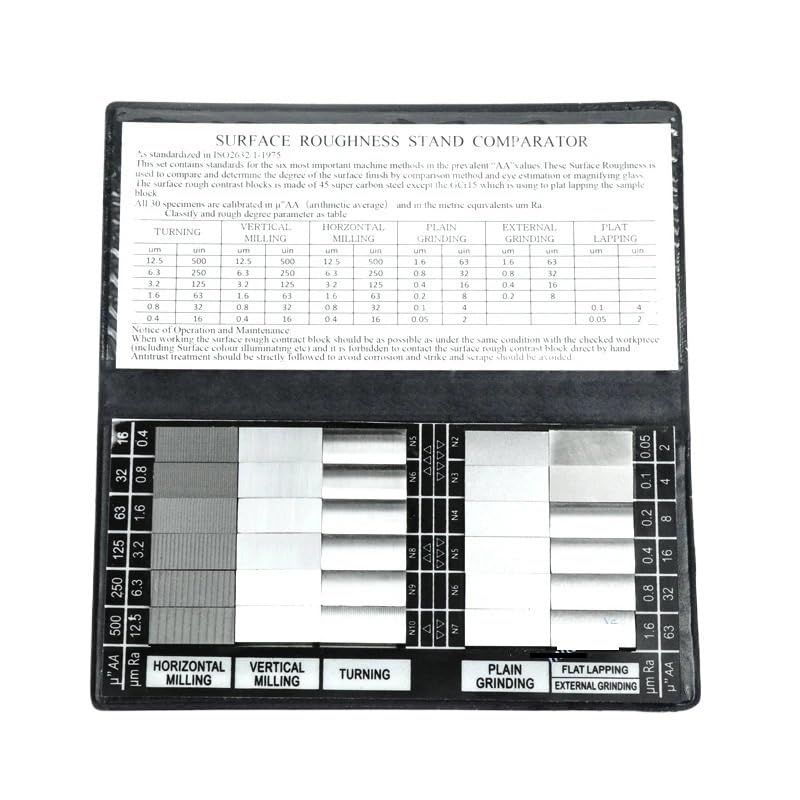 30 Blocks Ra0.05-12.5mm Roughness Sample Block Surface Roughness Comparison Sample Block Notebook Sample(TypeB)