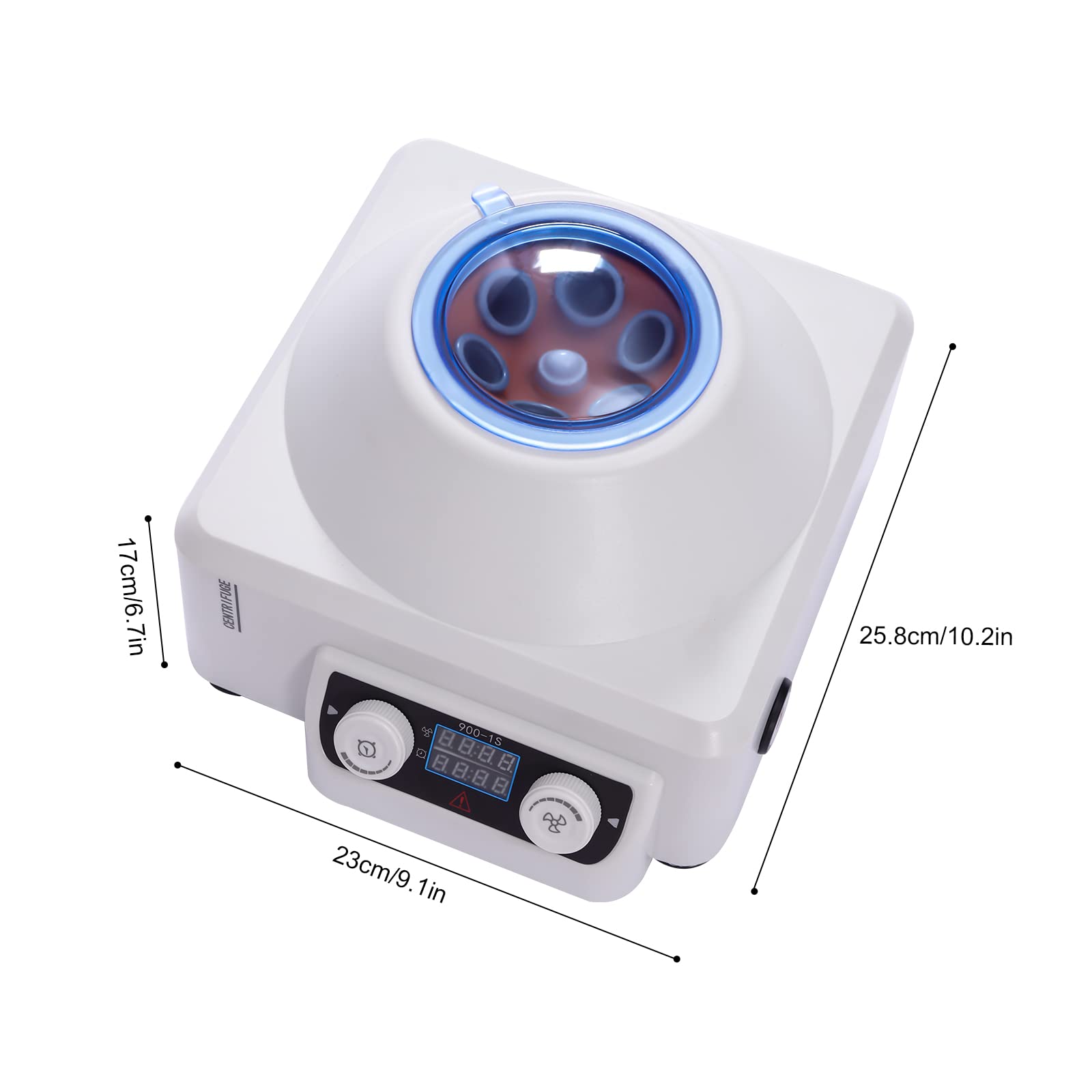Centrífuga de laboratorio, centrífuga de mesa con 10 ml*6 rotores, centrífuga portátil de laboratorio 2086 xg, 220 V control de tiempo 4000 rpm para medicina, hospitales