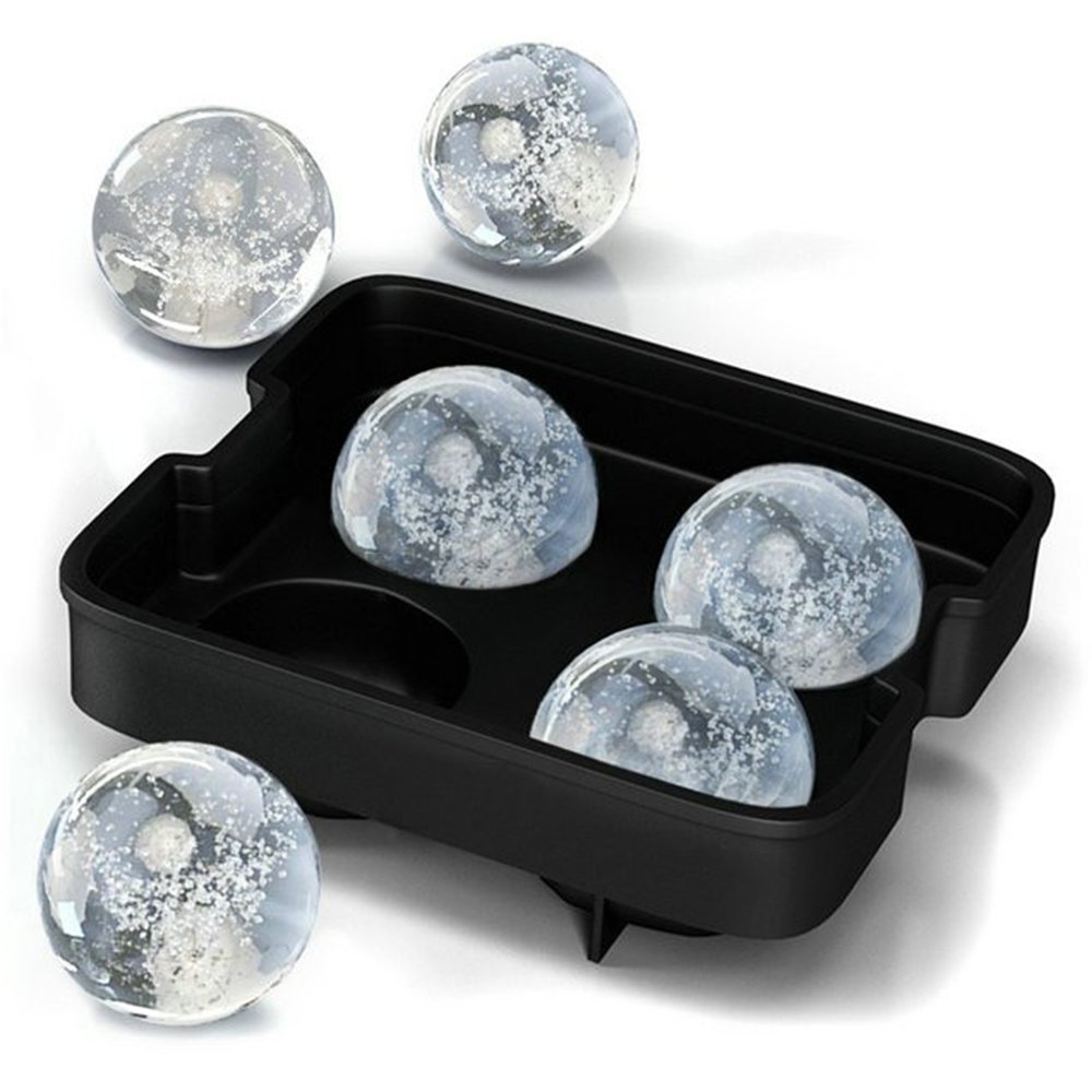 Amazon｜製氷皿 まる氷アイストレー 丸氷 4個大ボール製氷器 お茶やお