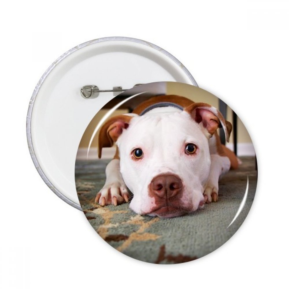 Badge bouledogue blanc mignon pour customiser vos vêtements
