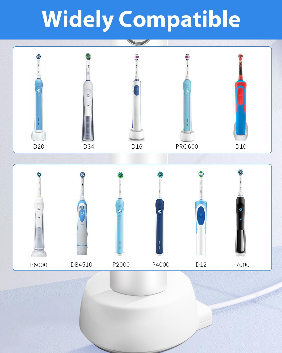 Ładowarka USB do elektrycznej szczoteczki do zębów Oral B, ładowarka, stacja ładująca, gniazdko elektryczne do serii B IO, typ 3757, kabel do ładowania, przenośna, kompatybilna z iO6, iO5, iO4, iO3