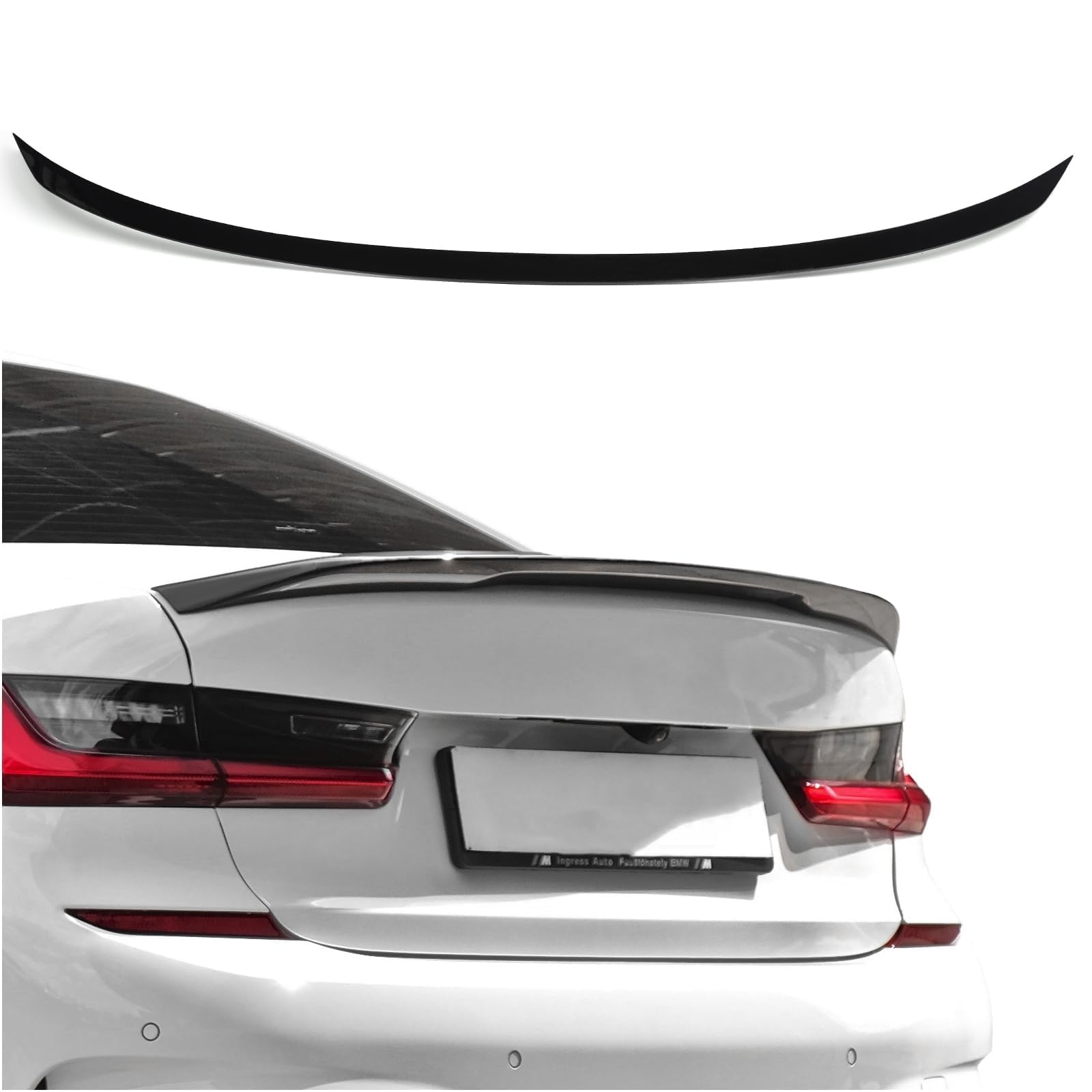 Photo 1 of **BENT**Rear Spoiler for 2019-2025 BMW G20 & G80 M3 330i 330e M340i, Gloss Black Car Trunk Wing, MP Style Tail Deck Lip