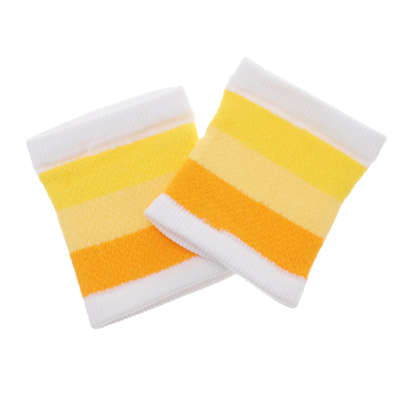 Kisangel Tennis Wrist Sweatbands Yellow Sports Wristband Fitness Wristguard Protective Wristband for Boys/Girls