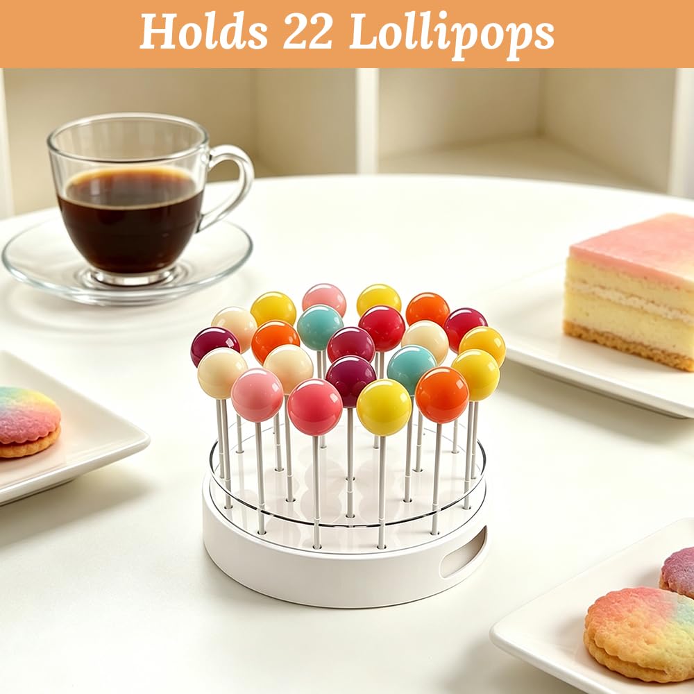 22-dziurkowy stojak na Cake Pop, akrylowy uchwyt na lizaki z ciasta z 100 patyczkami, 21 cm przezroczysty stojak na Cake Pop na wesele, imprezę, dekorację, sprzedaż wypieków