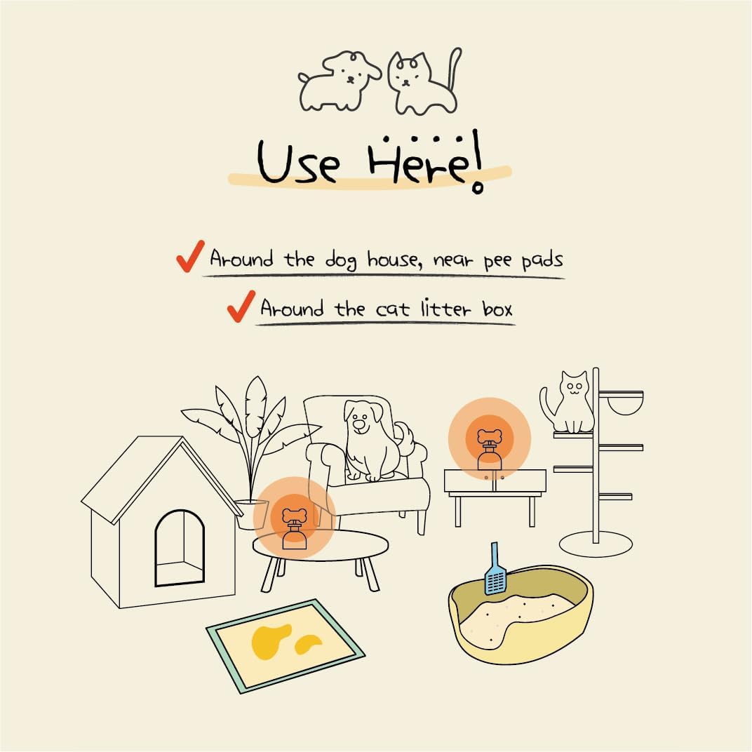 EVENDAY Oh My Silly エアーフレッシュナー ペットディフューザー - アンモニア臭除去 脱臭 長持ちアロマペット香