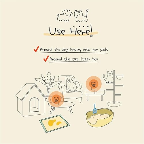 Miniatura 5 de EVENDAY Oh my silly Ambientador Difusor para mascotas  Eliminación de olores de amoníaco Desodorización de larga duración Aroma Perfume para