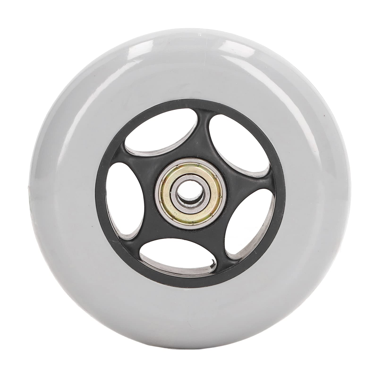 Rueda de andador, rueda de silla de ruedas de goma de 4 pulgadas, pieza de repuesto de rueda de andador de bajo ruido para andador gris, accesorios de rueda de repuesto universales para silla de rueda