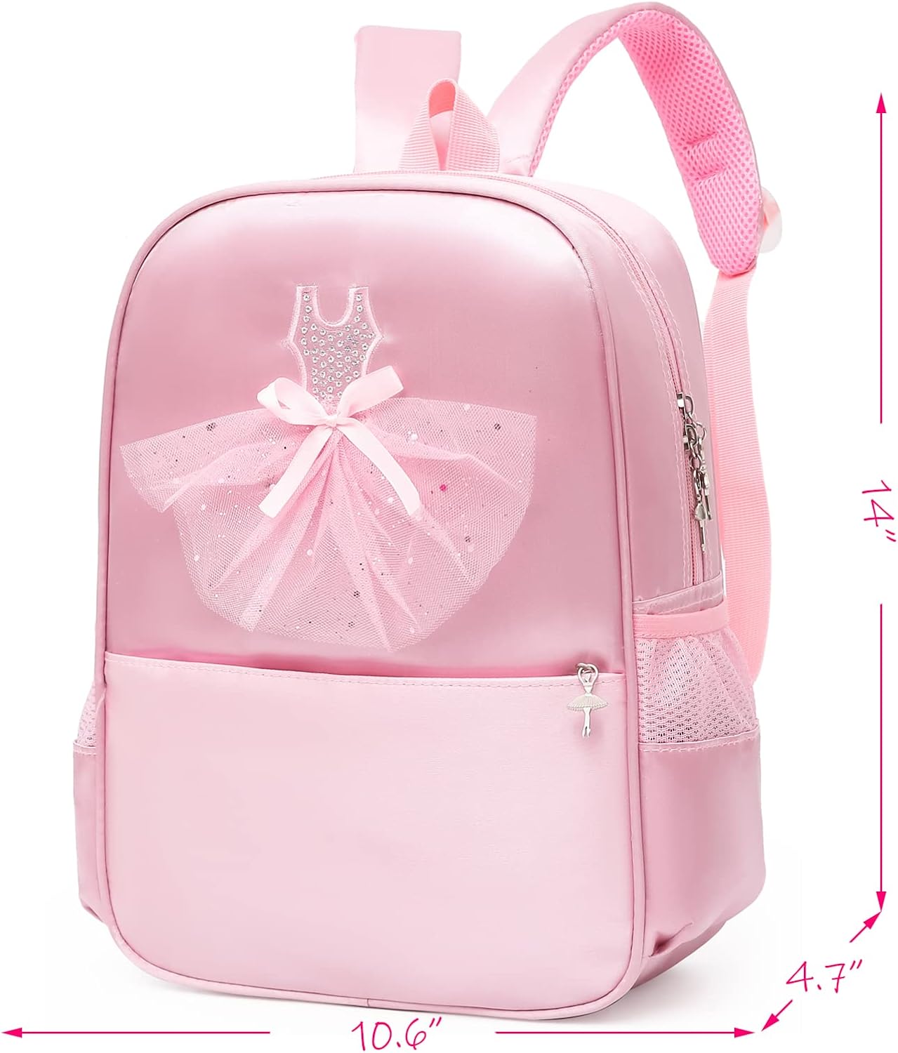 Dorlubel Cute Ballet Dance Backpack Tutu Dress Dance Bag with Key Chain Girls - Image 6
