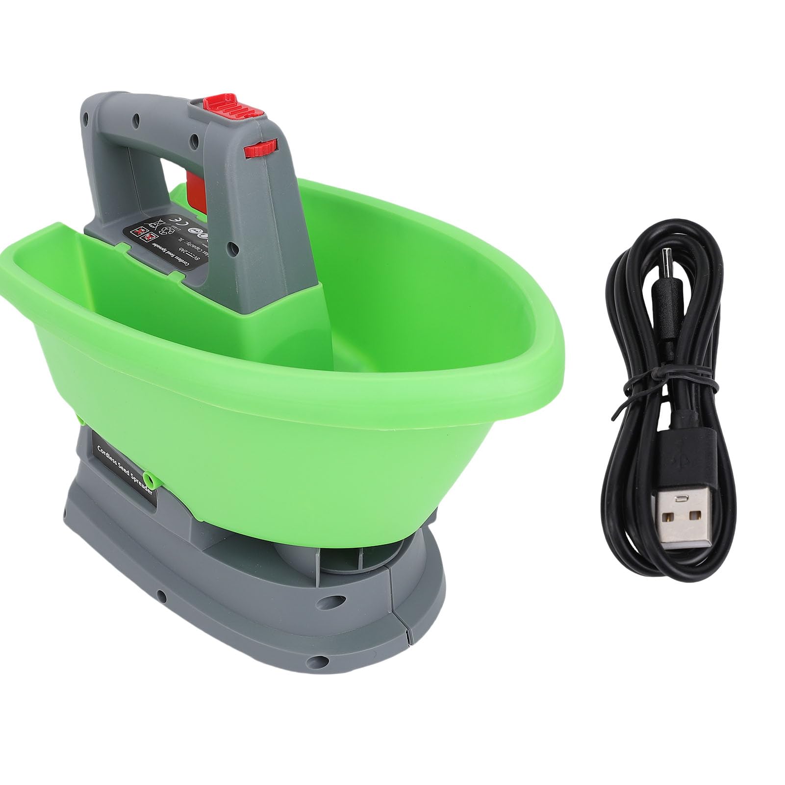 Spanditore Portatile da 3 Litri, Motore Silenzioso da 2600 Giri/min, Alimentato a Batteria, Impugnatura Ergonomica per Fertilizzante, Salgemma, Ghiaccio Sciolto