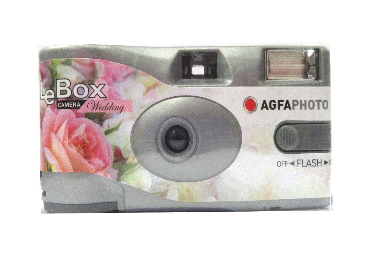 PHOTO PORST 4 x Hochzeitskamera, Partykamera Edition Wedding (je 27 Aufnahmen, 4er Pack, 35mm, Automatik, Farbe)