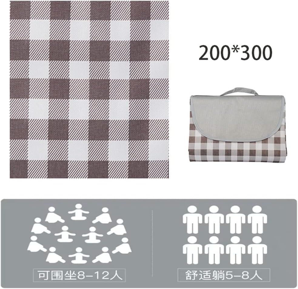 GRETD Picnic mat i Camping mat Thickened Picnic Cloth Outdoor Picnic Lawn Beach mat (Color : A, Size : 200 * 300cm) : Patio, Lawn & Garden