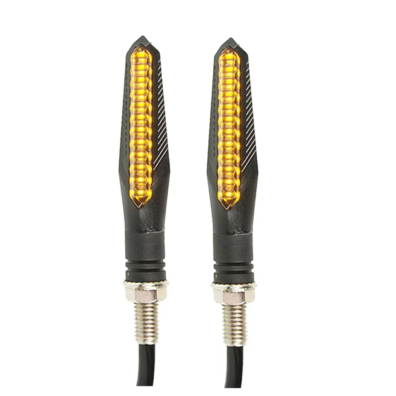 Luces Giro Flujo Universales Motocicletas Lámpara Señal Direccional 12 V Luz Giro Universal Motocicletas Indicador Luz Intermitente Accesorios Intermitentes Moto(2Pcs-Steady Light)