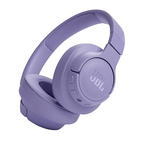 JBL Tune 720BT - Wireless Over-Ear Headphones with JBL Pure Bass Sound, Bluetooth 5.3, Up to 76H Battery Life and Speed Charge, Lightweight, Comfortable and Foldable Design (Purple) - Purple