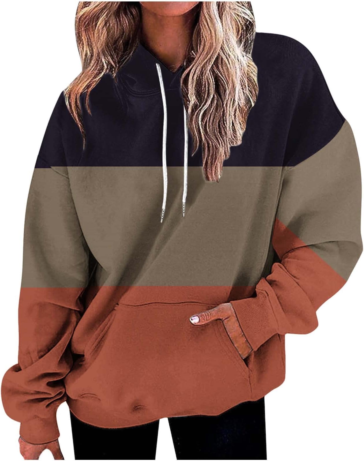Ugly Christmas Sweatshirts for Women Fashion 2022 Casual Long Sleeve Hoodies Pullover Funny Elk Loose Tops with Pocket
