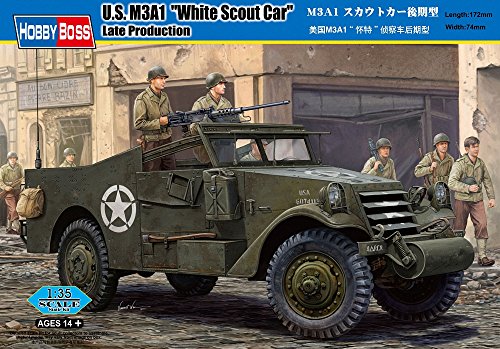 1 35 hobby boss scout car - Hobby Boss US M3A1 White Scout Car Late Production Vehicle Model Building Kit