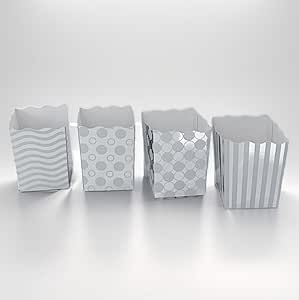 48 Pack Silver Popcorn Box Large With Design - Disposable - View #7