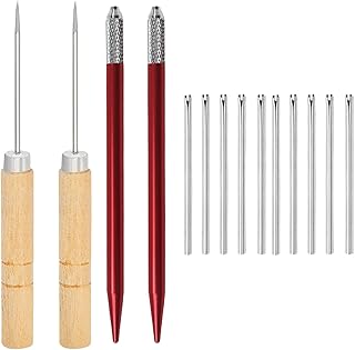 Amagogo 人形のルート変更ツール生まれ変わった髪のルートツール10針2ホルダー2千枚通し人形の髪のルート、人形のルートツール、髪の毛、作成ツール, 10x0.8mmの針