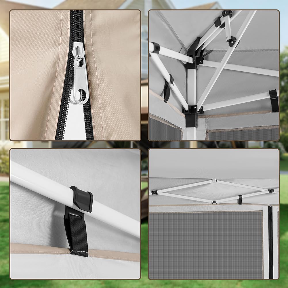 BAKAJI Gazebo Pieghevole One touch 3.6 x 3.6 M, Rivestimento in PU Anti UV e Antipioggia, Struttura Acciaio Resistente Intemperie, Borsa con Ruote e Accessori, Ideale per Giardino, Esterno, Terrazzo