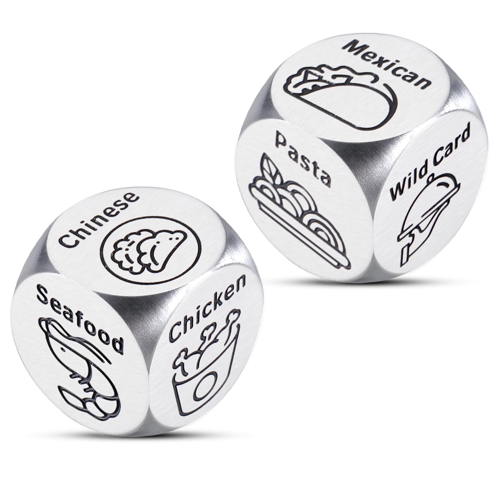 Valentines Day Gifts for Him Her, Date Night Food Dice for Boyfriend Girlfriend, Valentines Basket Stuffers for Women Men Husband Wife, Food Decider,