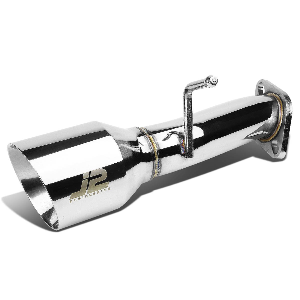 Auto Dynasty J2 Engineering 4 Inches Round Muffler Double Walled Tip Axle Back Catback Performance Exhaust System For Scion FR-S Subaru BRZ Toyota 86