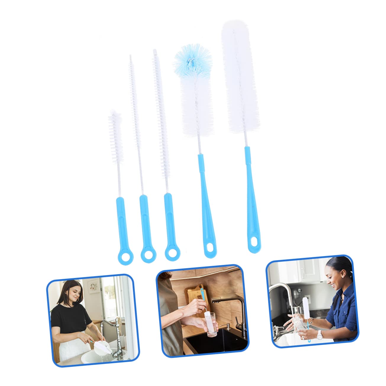 FRCOLOR 15stücke Teiliges Flaschenbürsten Babyflaschen Milchflaschen Und Trinkflaschen Flexible Reinigungsbürsten Mit Weichen Borsten Für Gründliche -