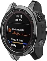 Vista 4 de Funda protectora de pantalla compatible con Garmin Fenix 7/Fenix 7 Solar/Fenix 7 Sapphire Solar Smartwatch Accesorios TenCloud Covers Funda