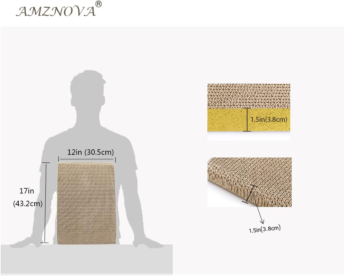 review Cat Scratcher, Scratching Pad, Durable Recyclable Cardboard with Catnip, Extra Wide, Glitter Gold