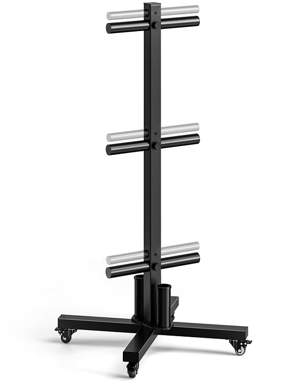 Movable Olympic Weight Plate Tree with 6 Metal Pegs by Josmimic - Used condition - US$53.60