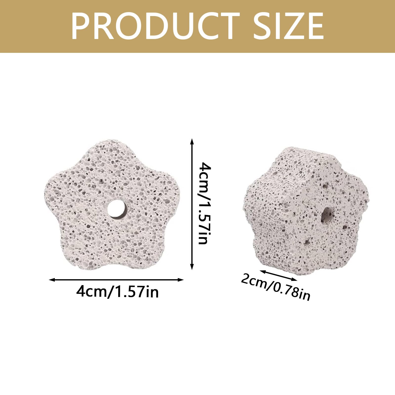 QHLWTT 6Pcs Natural Pet Teeth Grinding Stone Hamster Bunny Calcium Chew Stone Healthy Mineral Stone Chew Toy with Hole for Hamster Rabbit Guinea Pigs - Image 2