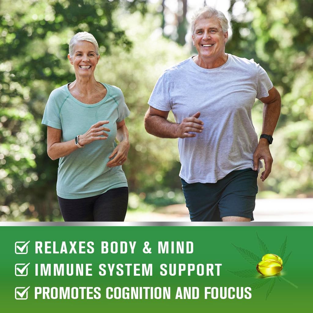 (2Pack) Hemp Oil Capsules - 60,000 Maximum Strength, Immune Support, Focus Calm, Relaxation, Mood, Rich in Omega 3, 6, 9 Fatty Acids - 90 Capsules - Image 3