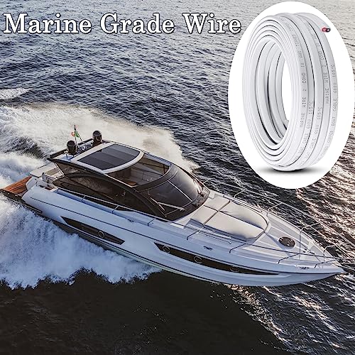 GaiRen 10 Gauge Marine Wire, 30FT Duplex Marine Grade Wire 10AWG Tinned Copper Boat Wiring Cable Electrical Wire for Boat Automotive Outdoor