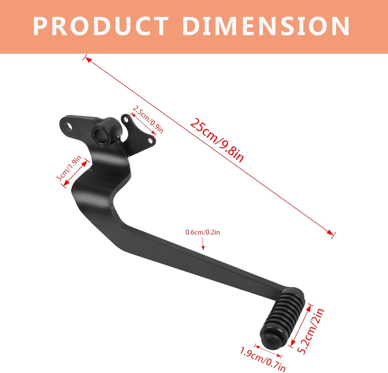 Motorcycle Brake Pedal Foot Lever Replacement for Yamaha MT-07 MT07 FZ-07 FZ07 2021-2024 XSR700 2022-2024 Rear Brake Lever(Black)