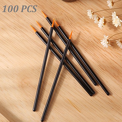 100Pcs Disposable Eyeliner Brush Applicator Cosmetic Eye