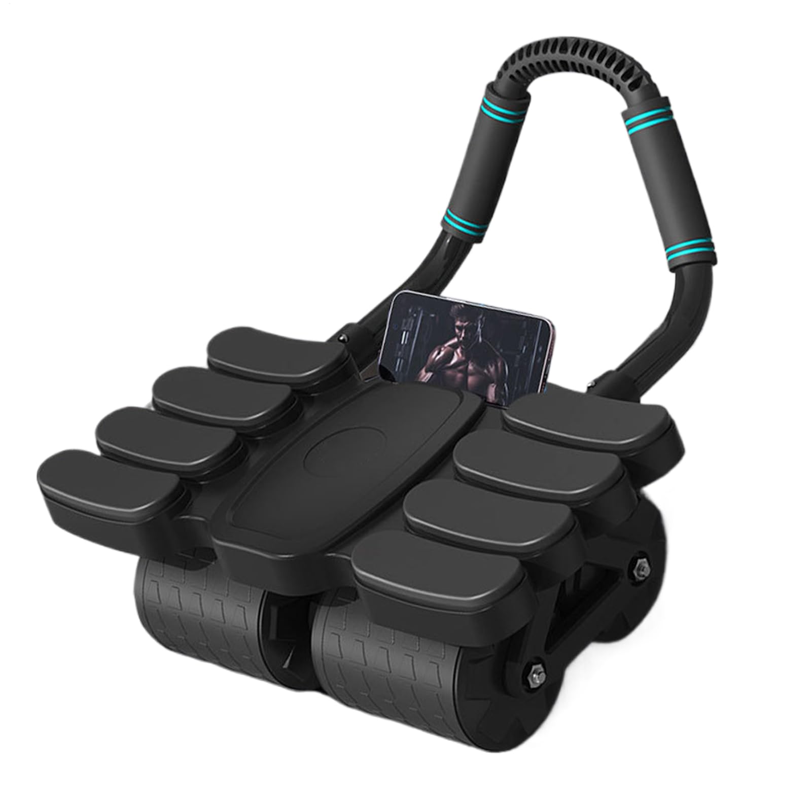 Rodillo de abdominales antideslizante | Equipo de entrenamiento de abdominales con soporte de codo, rueda de rodillo abdominal, equipo de ejercicio abdominal para el hogar, viajes, dormitorio