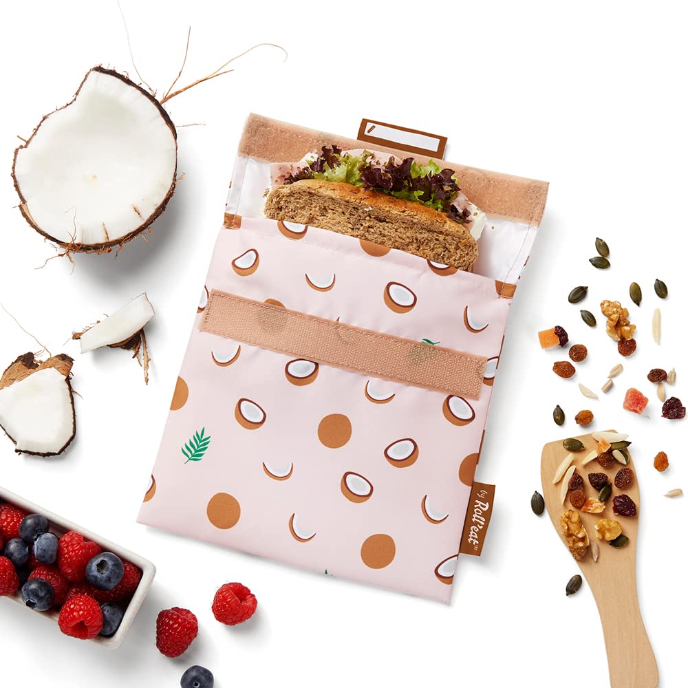 Roll'eat Snack'n'Go Fruits Design Coco - Sac Snack Réutilisable Lavable Écologique
