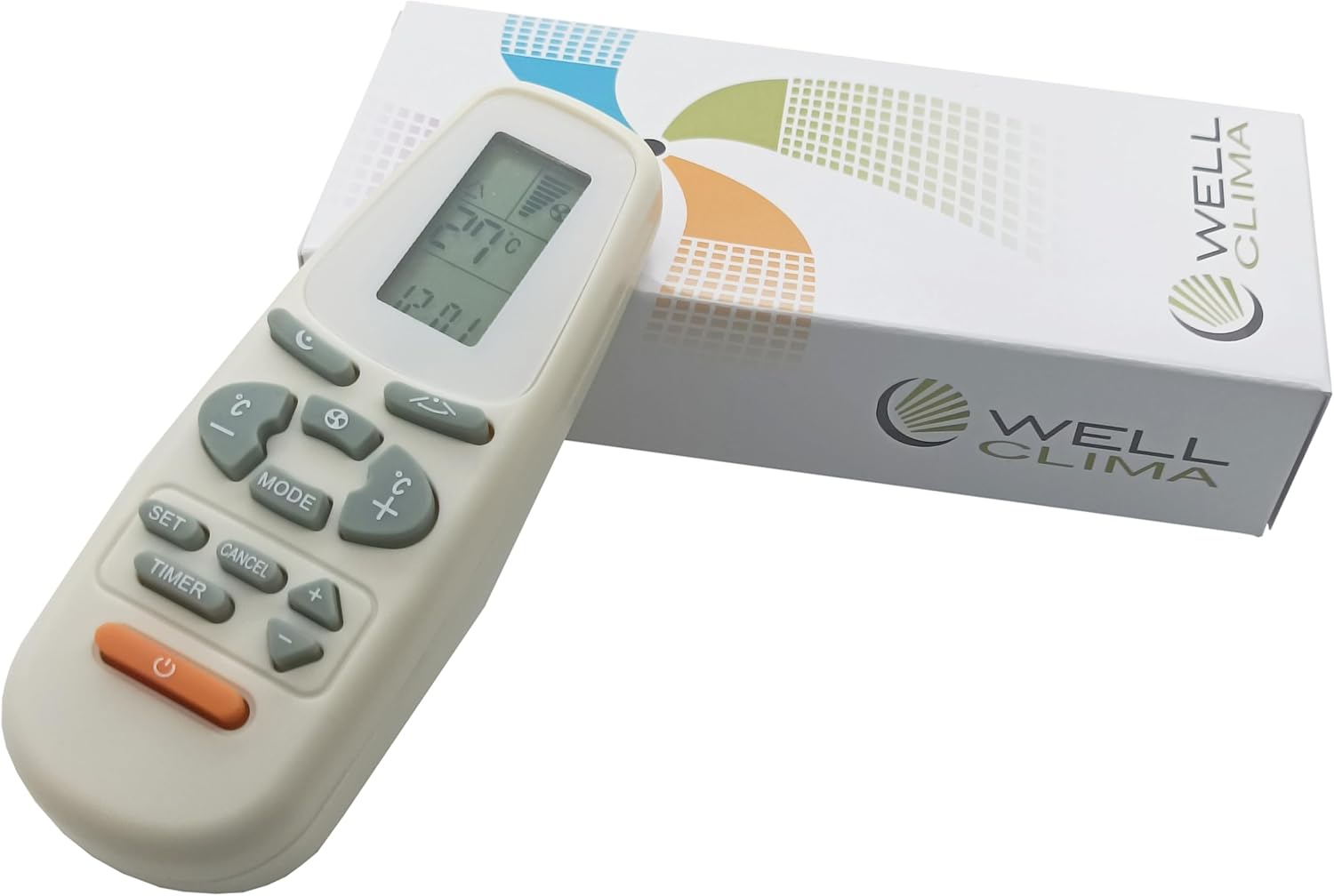 Side view of YKR-C01E remote control with dimensions