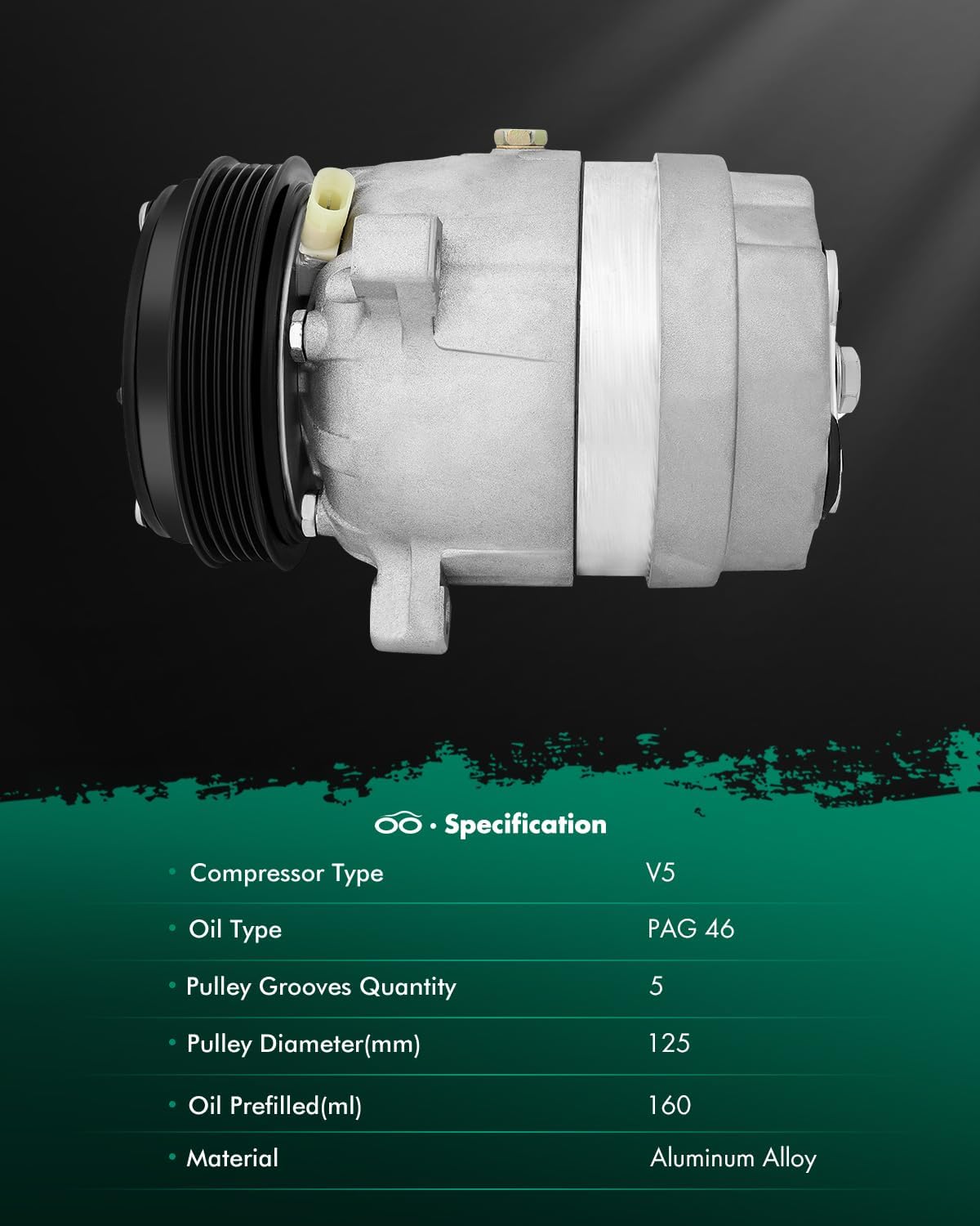 SCITOO AC Compressor for Buick Skylark for Chevrolet Beretta Cavalier Corsica for Oldsmobile Achieva for Pontiac Grand Am Sunfire 2.2L 2.3L 10306260 Air Conditioning Compressor Fast Cooling