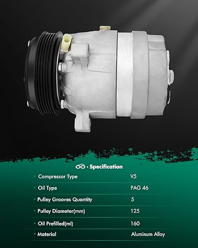 Miniatura 8 de SCITOO Compresor de CA para Buick Skylark para Chevrolet Beretta Cavalier Córcega para Oldsmobile Achieva para Pontiac Grand Am Sunfire 2.2L 2.3L CO
