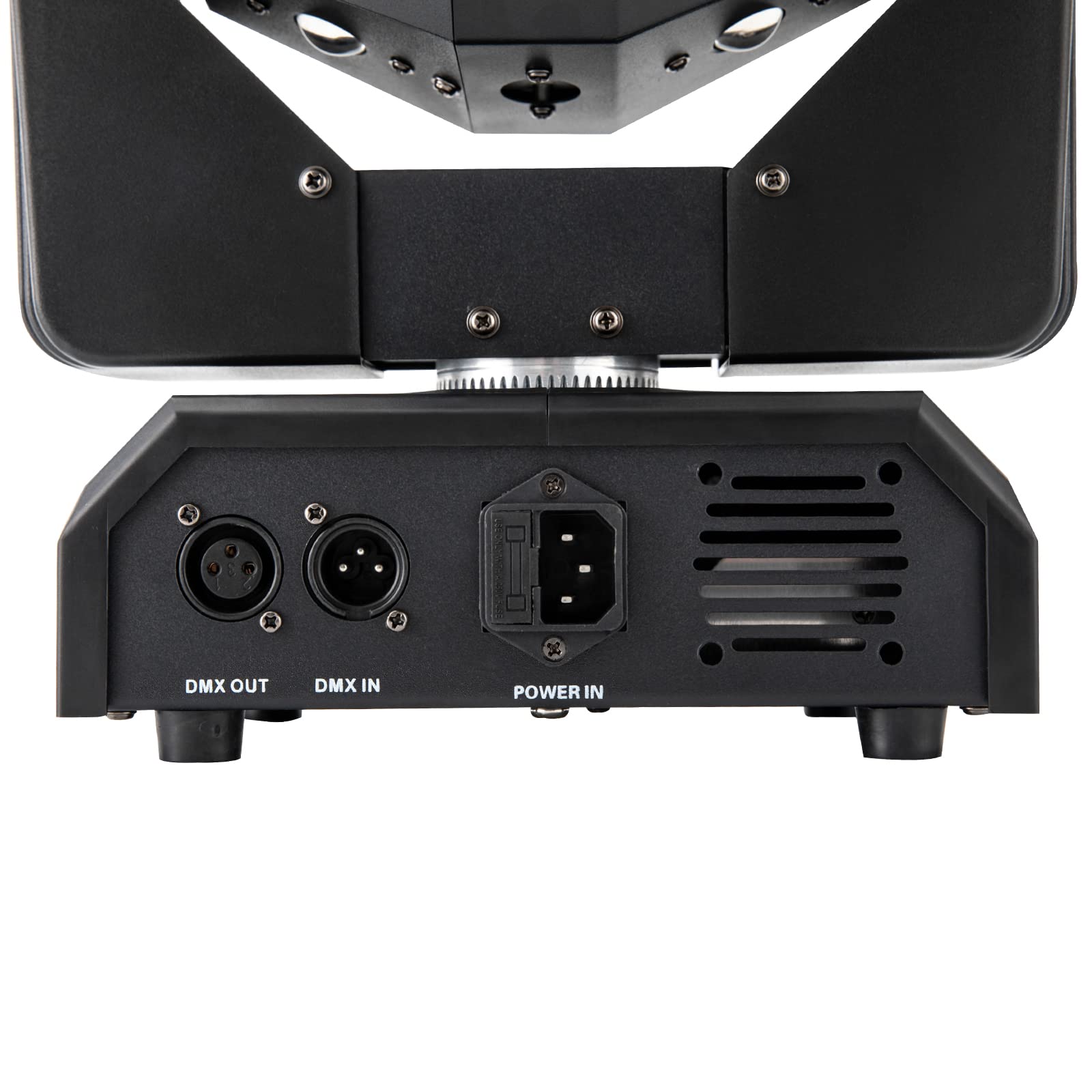 Moving Head,120W 3-in-1 bewegliche Kopfstufenlicht,16-energiesparende LED-Beads, 360° drehbarer,LED-Anzeige,Sound aktiviert, Auto und DMX 512,Bühnenbeleuchtung