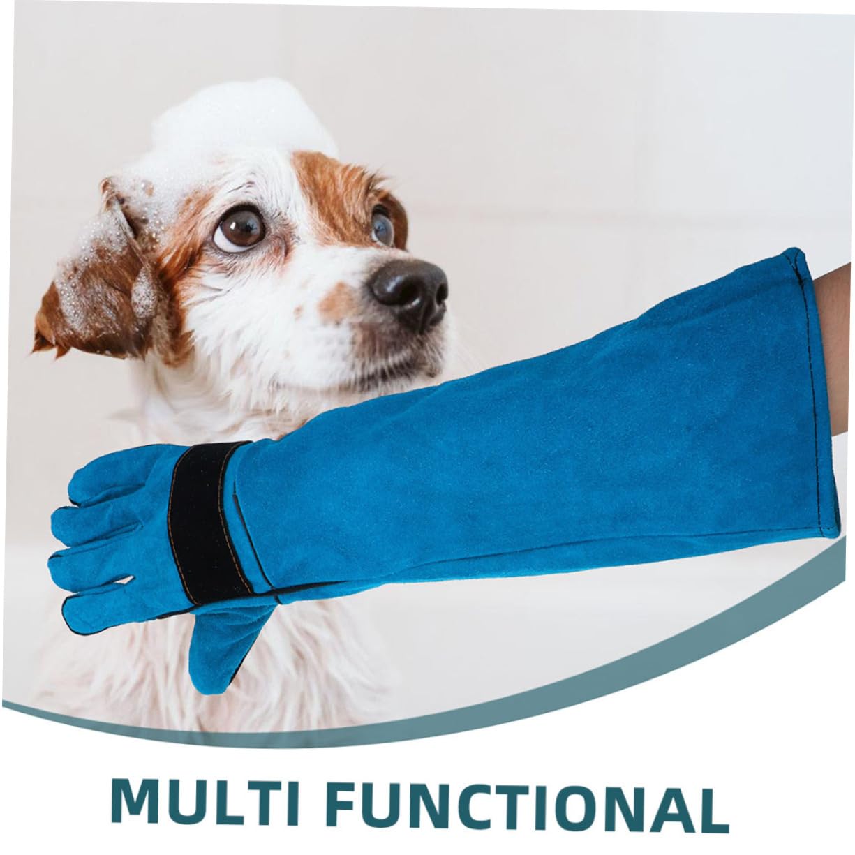 BESPORTBLE Protection Anti-Morsure pour Animaux de Manipulation Toilettage pour Chiens et Chats Manchons de Travail Similicuir