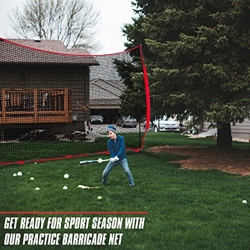 20X10Ft Portable Backstop Net, 200 Sq Feet Barrier Netting, Lacrosse, Baseball, Softball, Soccer, Basketball, Baseball Net, Protective Screen With Carry Bag #TOP6